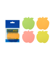 Стікери BUROMAX Яблуко 50арк 2360-99 неон асорті (12) /BM.2360-99/