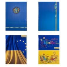 Книга канц. тв.пал. А4  96арк # офс. BUROMAX 2400-38 Символіка Укр. (8), /BM.2400-38/