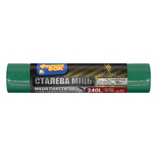 Пакети д/сміття 240л/ 5шт/120х130см LD MAX Фрекен БОК, багатошарові зелено-чорні (5)