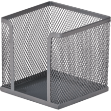 Бокс для паперу метал.BUROMAX 6215-24 95х95х100 срібний (12), /BM.6215-24/