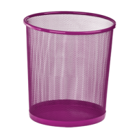 Корзина для паперів метал. ZiBi 3126-10, 10л рожева (12), /ZB.3126-10/