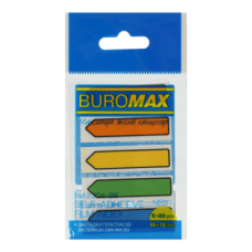 Стікер-закладки BUROMAX 45*12мм 5х20арк. 2304-98 Стрілки, пластикові (24), /BM.2304-98/