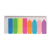 Стікер-закладки BUROMAX 45(42)*12мм 8х25арк. 2307-98 пластикові, неон (24) /BM.2307-98/