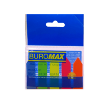 Стікер-закладки BUROMAX 45(42)*12мм 5х25арк. 2308-98 Стрілки, пластикові неон (24) /BM.2308-98/