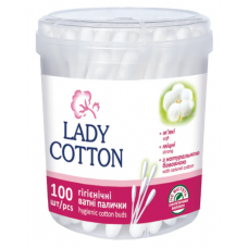 Ватні палички Lady Cotton 100шт. кругла уп.