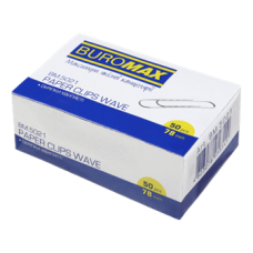 Скріпки 78мм BUROMAX 5021 50шт. рельєфні (10/100), /BM.5021/