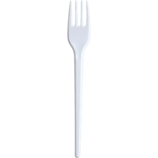 Виделка пластик. одноразова (100) біла /1080200/