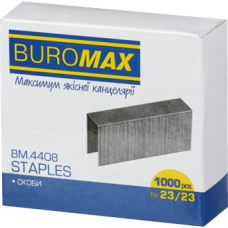 Скоба №23/23, BUROMAX 4408 ЛЮКС (1000 шт.) (5), /BM.4408/
