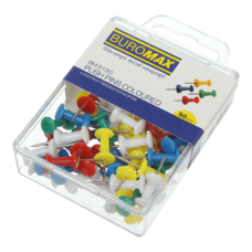 Кнопки-гвіздки BUROMAX 5150 кольор. 50шт. пласт. уп. (10)