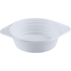 Тарілка пластик. 500мл супова одноразова (50/100) біла /1080100/