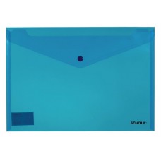 Папка на кнопці А4 SOZ 03500 прозора синя (12/240) /03500-06/