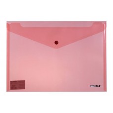 Папка на кнопці А4 SOZ 03500 прозора червона (12/240) /03500/ 