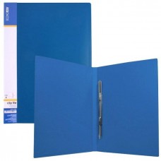 Папка 1 притиск ECONOMIX 31202-02 пластик. з карм. синя (20) /E31202-02/