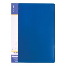 Папка 1 притиск ECONOMIX 31202-02 пластик. з карм. синя (20) /E31202-02/