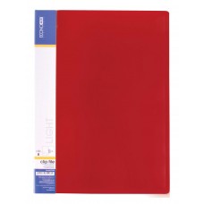 Папка 1 притиск ECONOMIX 31202-03 пластик. з карм. червона (20) /E31202-03/