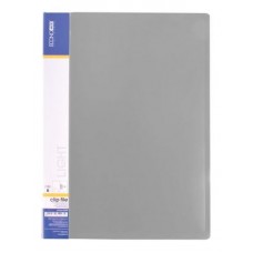 Папка 1 притиск ECONOMIX 31202-10 пластик. з карм. сіра (20) /E31202-10/