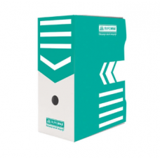 Бокс архівний картонний 15см BUROMAX 3262-06 бірюзова, /BM.3262-06/