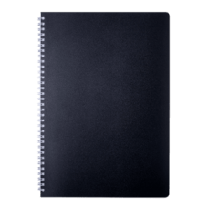 Книга канц. на спіралі  А4  80арк. # офс. BUROMAX Classic 2446-001 чорна, пластик. обкл. /BM.2446-001/
