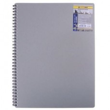 Книга канц. на спіралі  А4  80арк # офс. BUROMAX Classic 2446-009 сіра, пластик. обкл. /BM.2446-009/