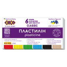 Пластилін  6кол. ZiBi KIDS Line 6230, CLASSIC 120г, /ZB.6230/