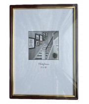 Рамка для фото 21*30 багет №1,5 коричнева з золотом (20)