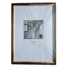 Рамка для фото 21*30 багет №1,5 коричнева з золотом (20)