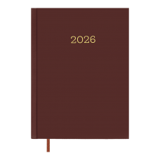 Щоденник датований 2026 BUROMAX А5 MONOCHROME 2160-13 бордовий (друкована обкл.) /BM.2160-13/