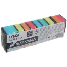 Губка кухонна BUROCLEAN 10шт.10200201 80х50мм mini (50) /10200201/
