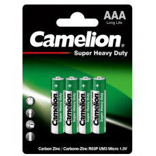 Батарейка CAMELION AAA R03P-BP4G Super Heavy Duty Green 4шт/упак. (ціна за уп)