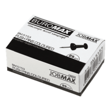 Кнопки-гвіздки BUROMAX JOBMAX 5153 кольор.25шт (10/500), /BM.5153/