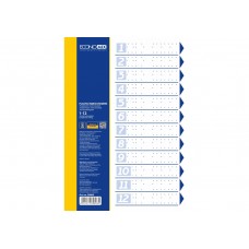 Розділювачі А4, кольор.12шт. ECONOMIX 30808 (25) /Е30808/
