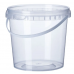 Відро пласт.  1л з кришкою, біле