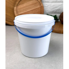 Відро пласт.  1л з кришкою, біле