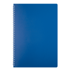 Книга канц. на спіралі  А4  80арк # офс. BUROMAX Classic 2446-002 синя, пластик. обкл. /BM.2446-002/