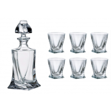 Графін Bohemia Quadro 2K9/99999/9/99A44/117-7MB + 6 стопок 55мл