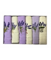 Рушник вафельний 6шт. NILTEKS 40x60см, д/кухні, в подар. уп.