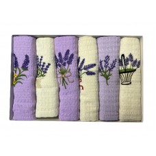 Рушник вафельний 6шт. NILTEKS 40x60см, д/кухні, в подар. уп.