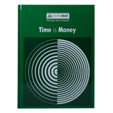 Книга канц. тв.пал. А4  96арк # офс. BUROMAX 2400-104 Time is money, зелена (8) /BM.2400-104/