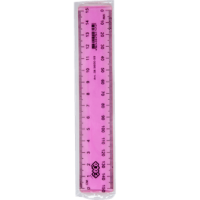 Лінійка пластикова  15см ZiBi 5600-99 кольорова прозора (48) /ZB.5600-99/