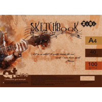Скетчбук ZiBi ART Line, А4, 40арк.100г/м2, білий блок, на спіралі, 1486 (10) /ZB.1486/