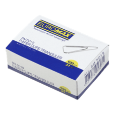 Скріпки 31мм BUROMAX 5019 трикутні 100шт. (10)