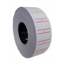 Цінник ECONOMIX 21301-15 (21*12) 1000шт, білий з червоною полосою (10/100) /E21301-15/