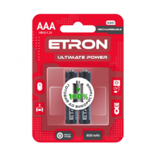 Акумулятор ETRON AAA HR03 600 mAh Ultimate Power  2шт/упак. (ціна за уп)