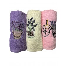 Рушник махровий 3шт. SWAN 30x50см, д/кухні, в подар. уп.