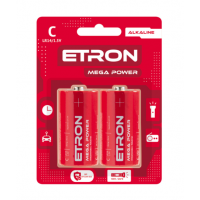Батарейка ETRON LR14 1,5V Mega Power  2шт/упак. (ціна за уп)