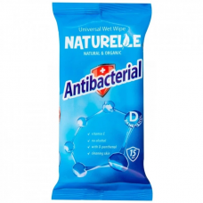 Серветки вологі NATURELLE  15шт. Антибактеріальні, D-пантенол