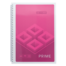 Книга канц. на спіралі  А4  96арк # офс. BUROMAX Prime 24451101-10 рожева (10) /BM.24451101-10/