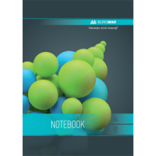 Книга канц. на спіралі  А4  80арк # офс. BUROMAX Sphere 24452101-06 бірюзова, /BM.24452101-06/