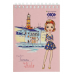 Блокнот ZiBi А6 на гориз. спір. 40арк. TRAVEL GIRLS (20) /ZB.12136/