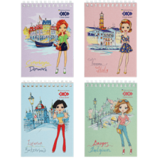 Блокнот ZiBi KIDS Line А6 на гориз. спір. 40арк. TRAVEL GIRLS 12136 (20) /ZB.12136/
